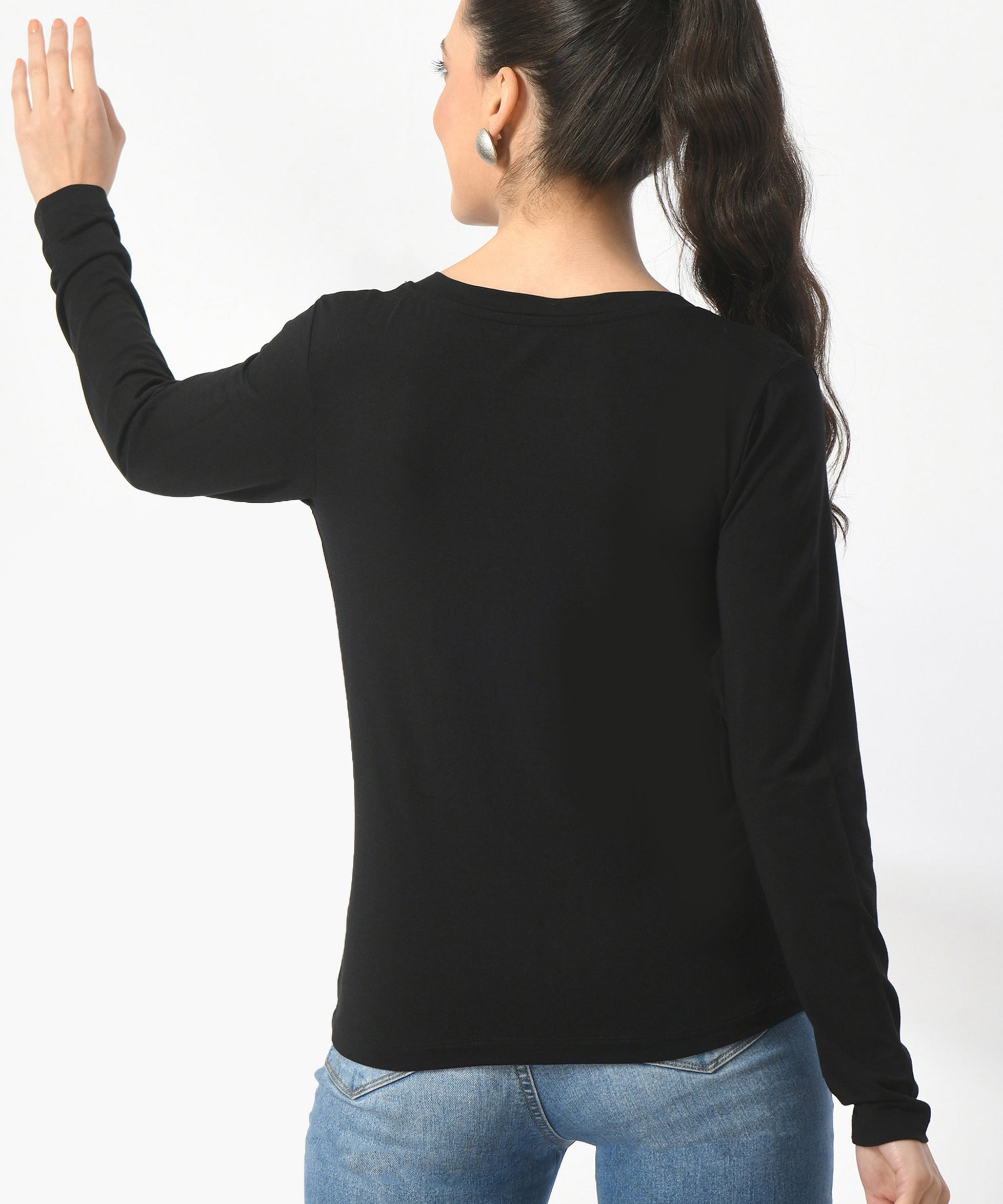 V-Neck Long Sleeve T-Shirt  #6004