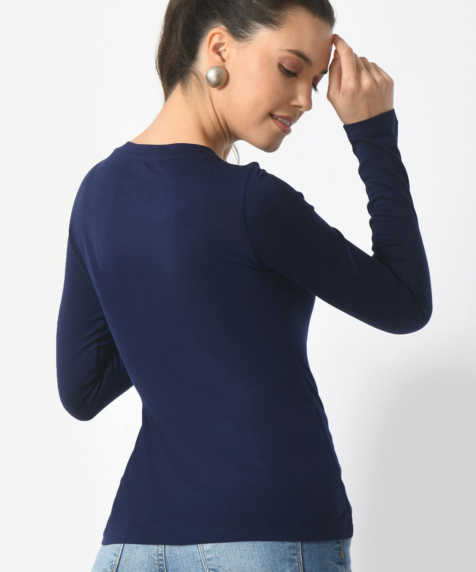 V-Neck Long Sleeve T-Shirt  #6004