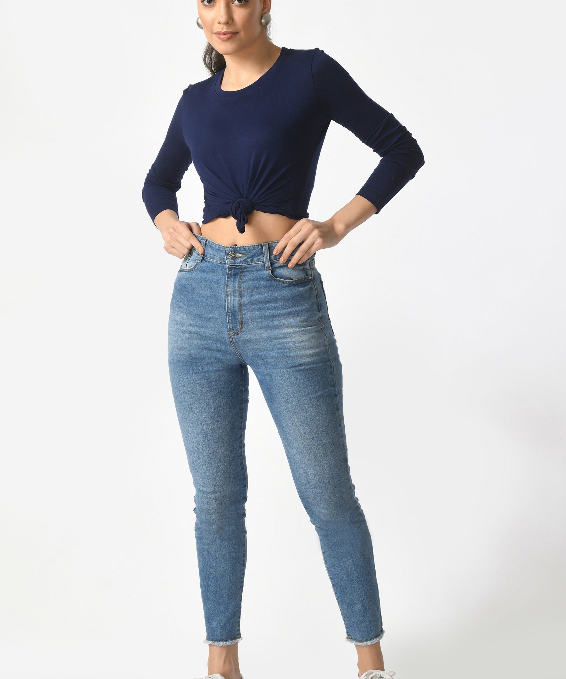 Crew Neck Long Sleeve T-Shirt  #6003
