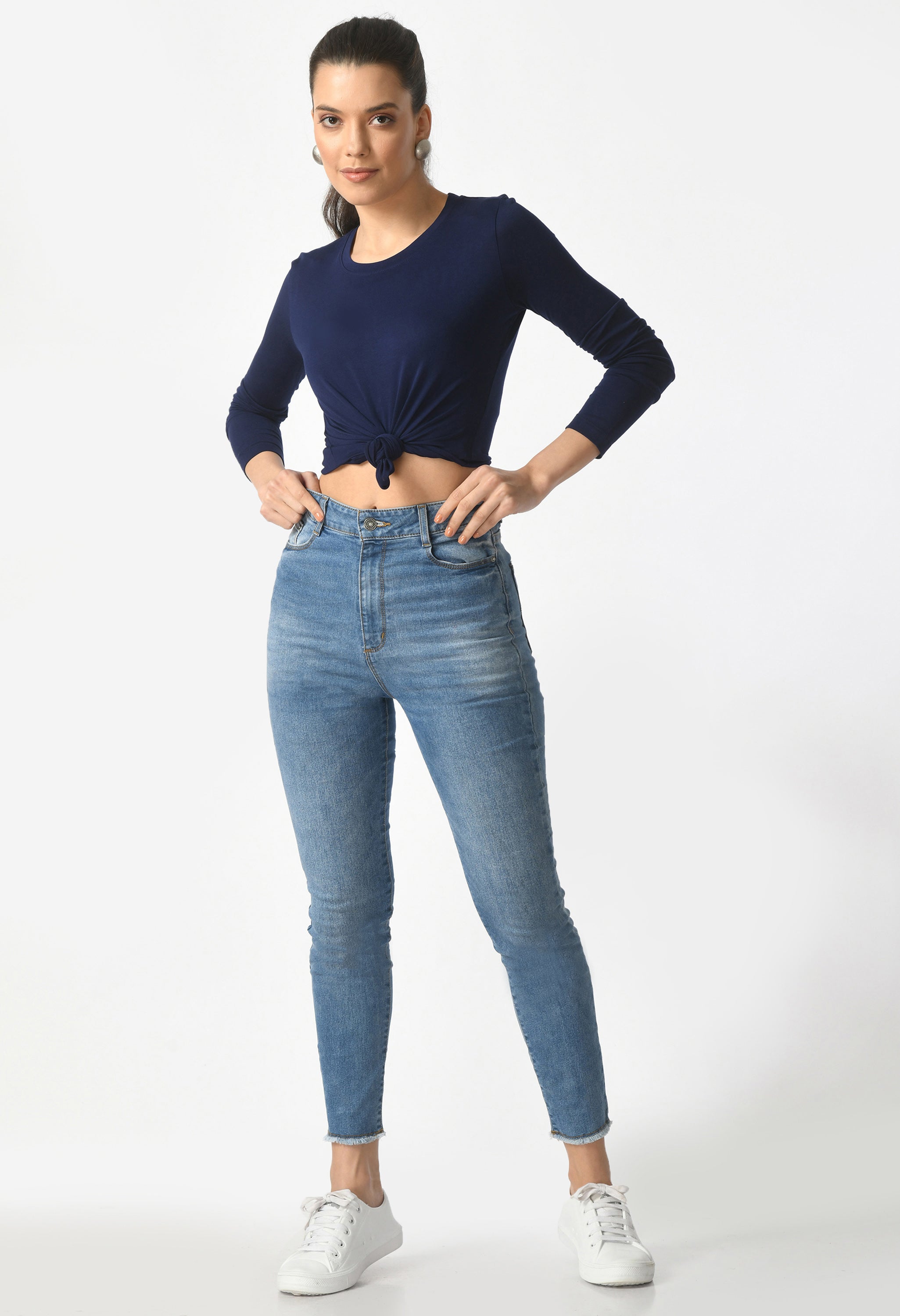 Crew Neck Long Sleeve T-Shirt  #6003