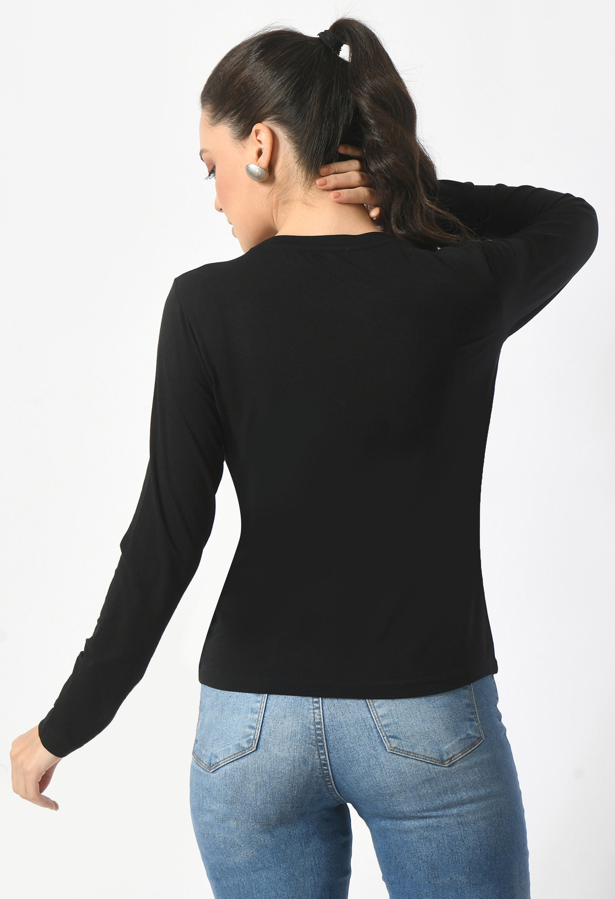 Crew Neck Long Sleeve T-Shirt  #6003