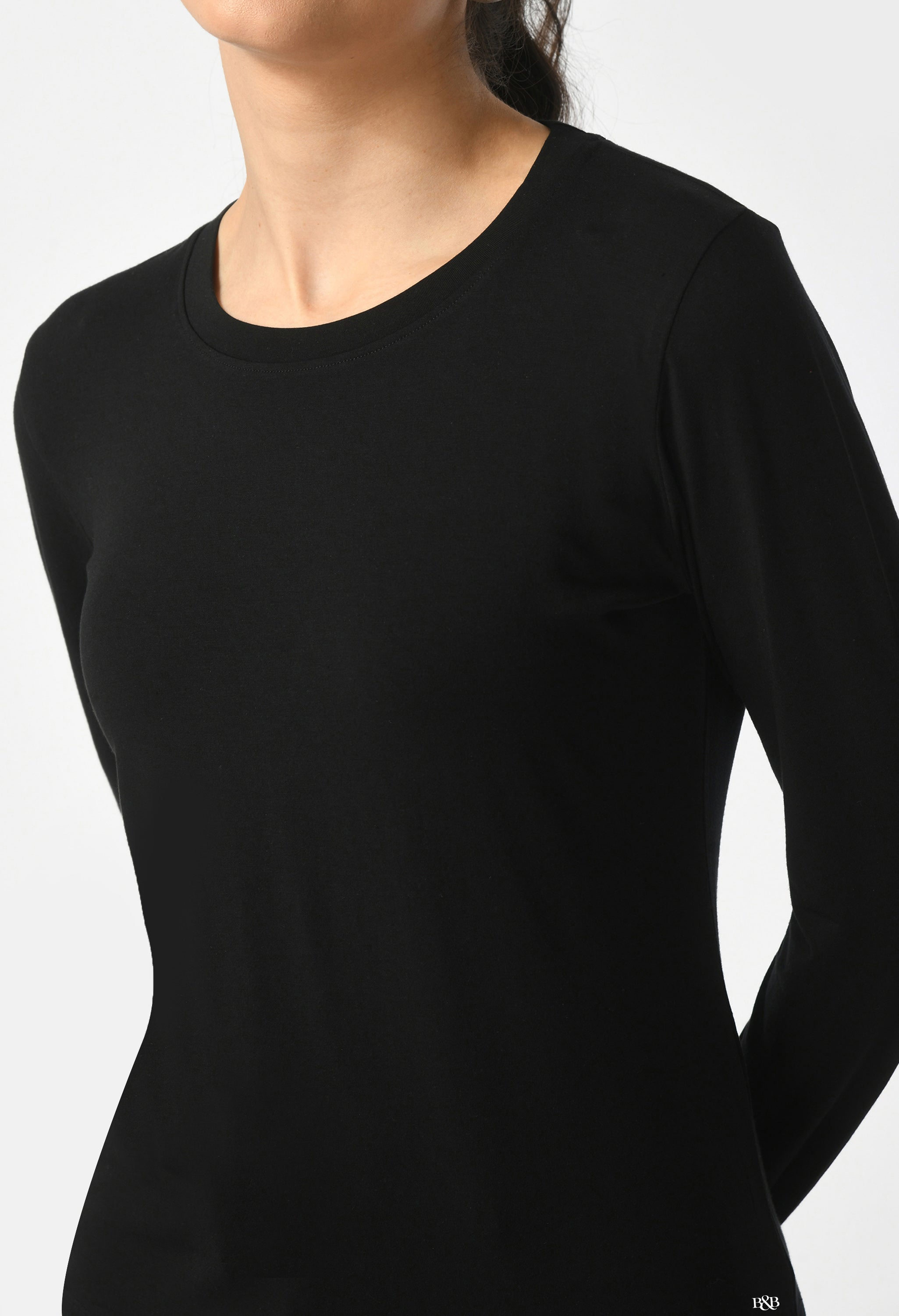 Crew Neck Long Sleeve T-Shirt  #6003