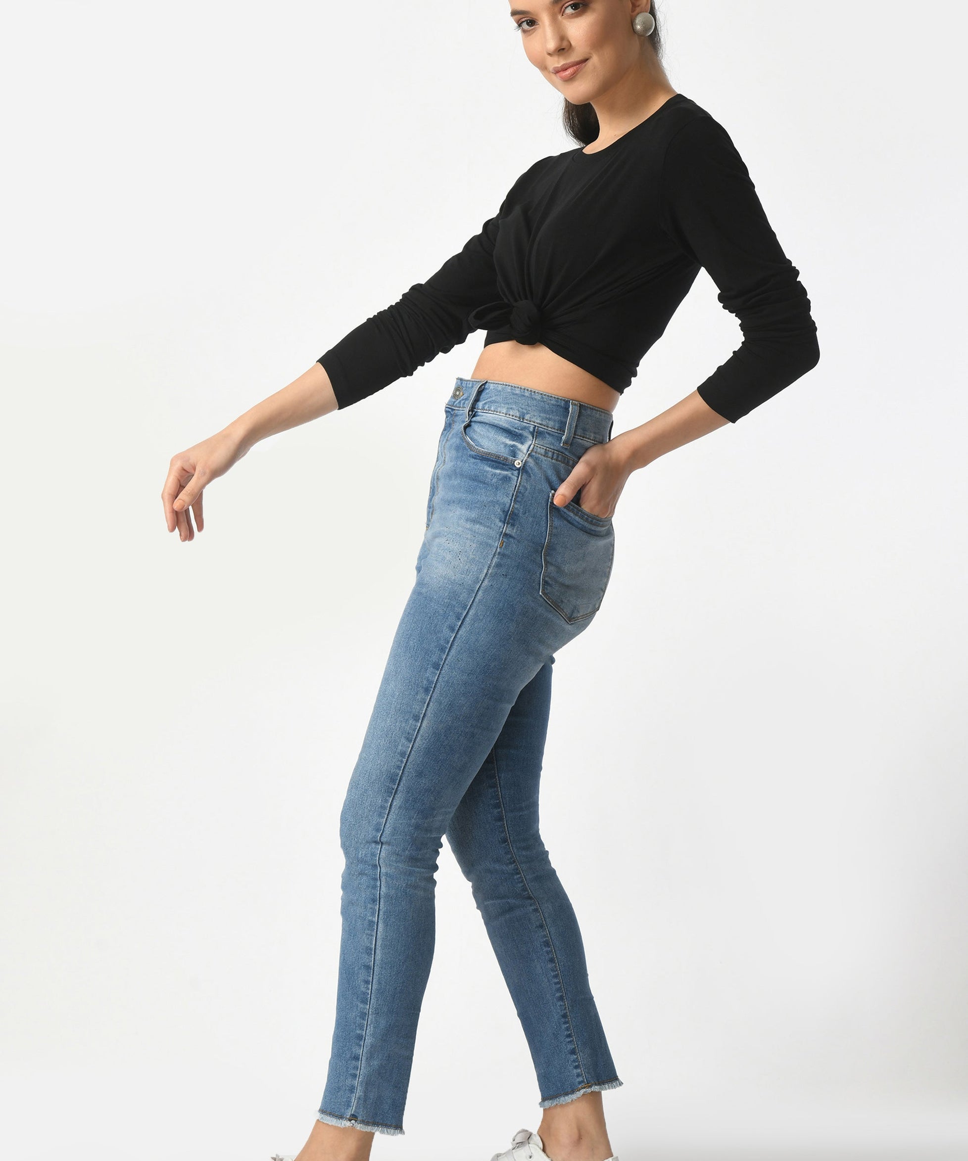 Crew Neck Long Sleeve T-Shirt  #6003
