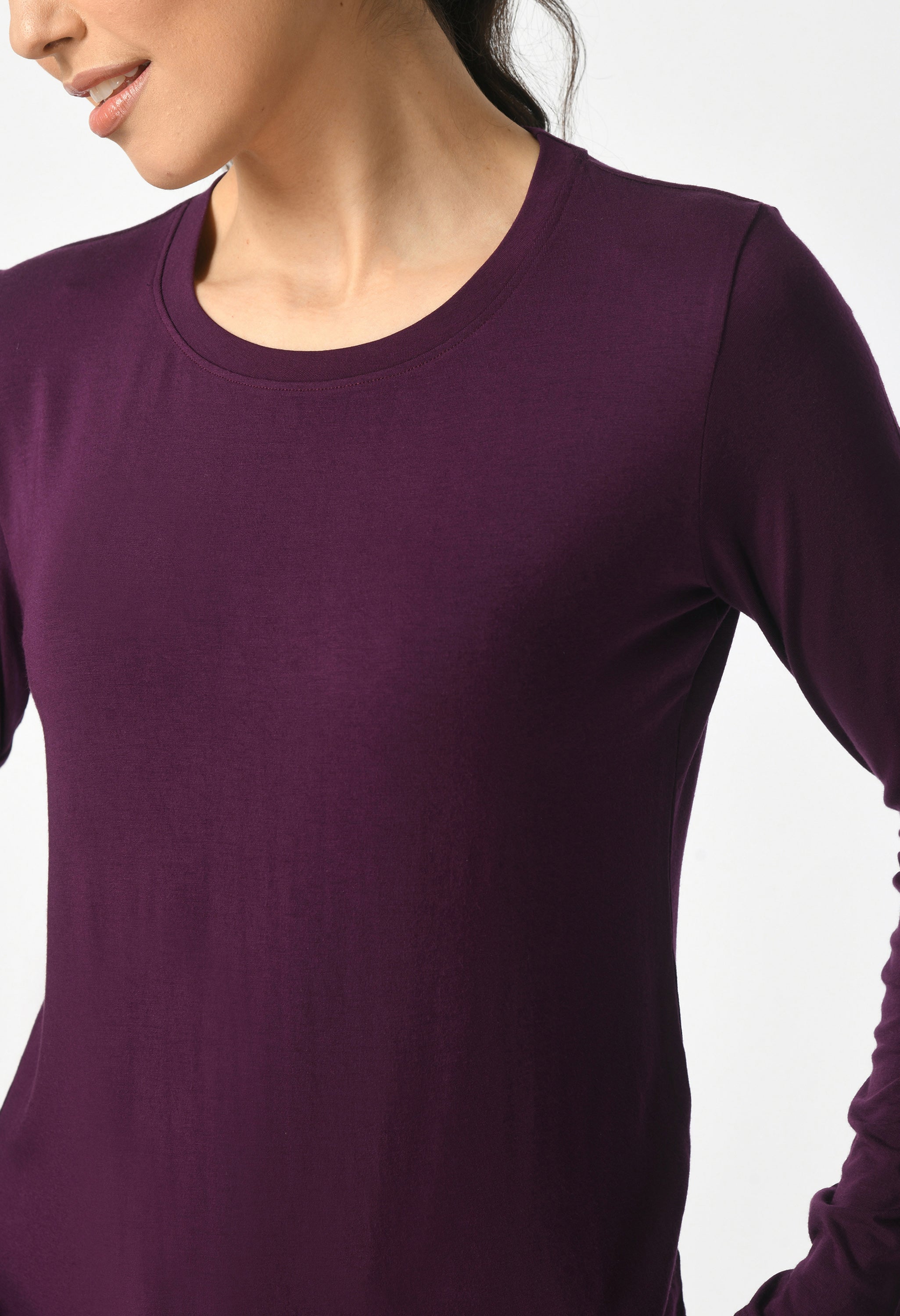 Crew Neck Long Sleeve T-Shirt  #6003
