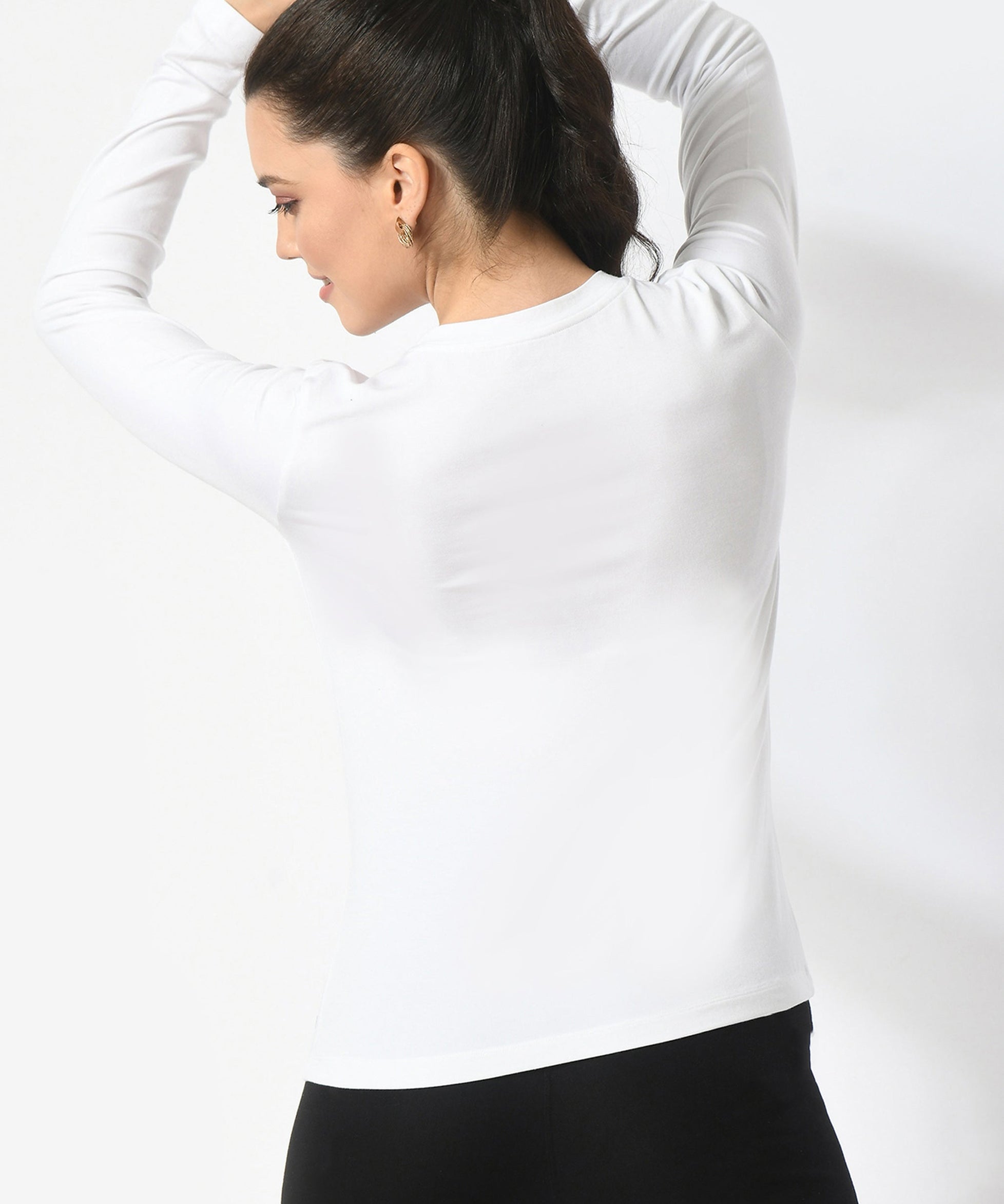 Crew Neck Long Sleeve T-Shirt  #6003