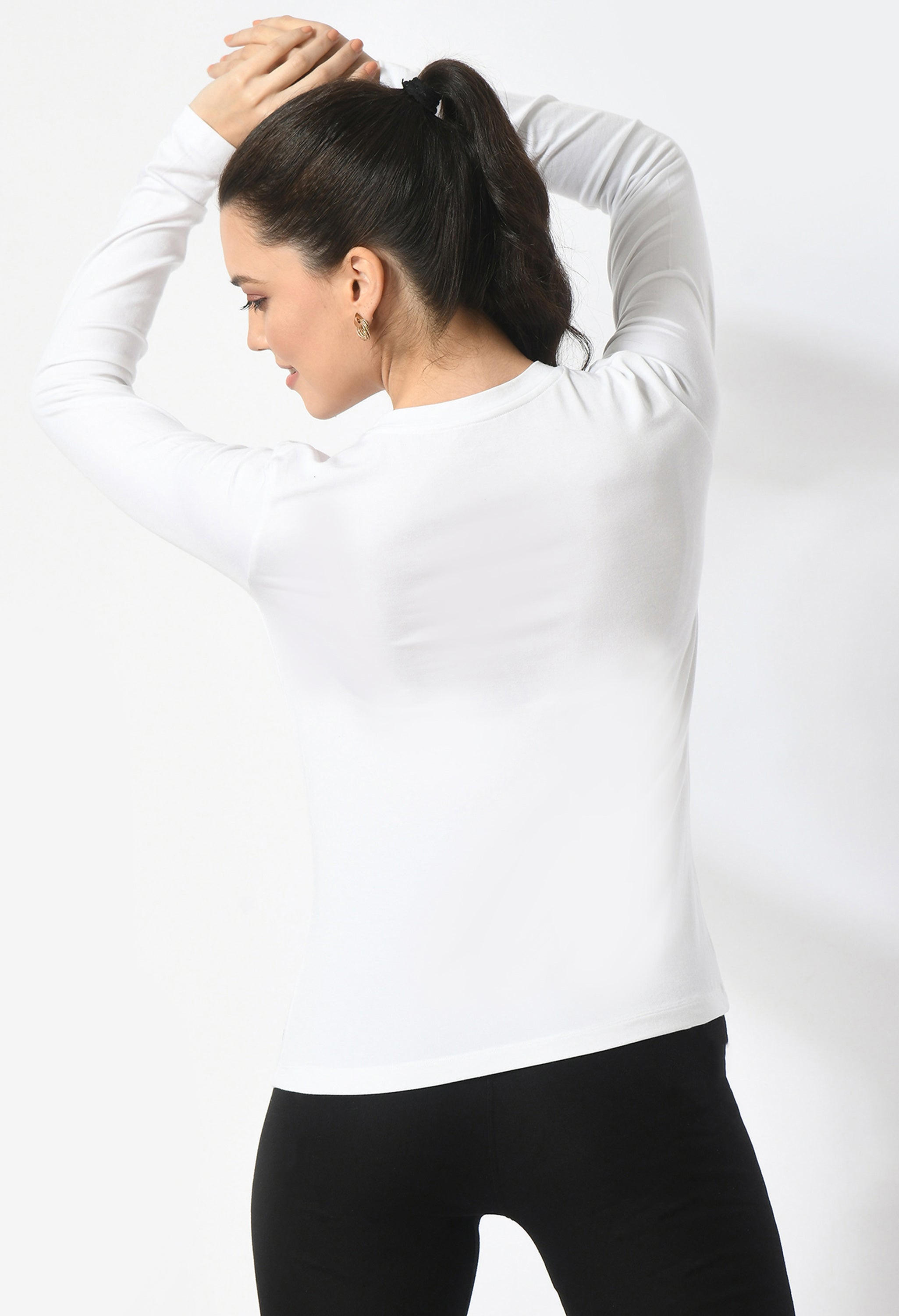 Crew Neck Long Sleeve T-Shirt  #6003