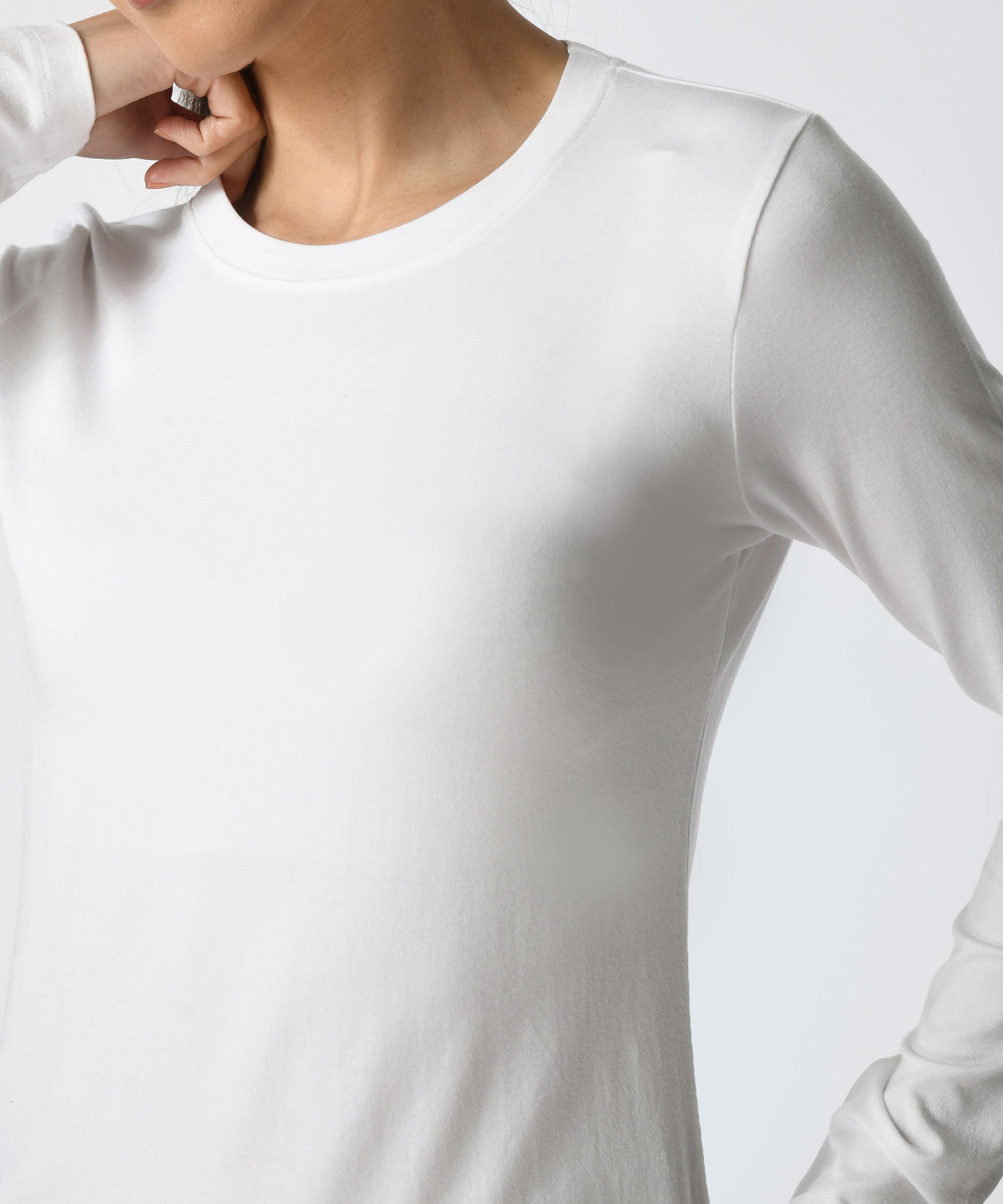 Crew Neck Long Sleeve T-Shirt  #6003