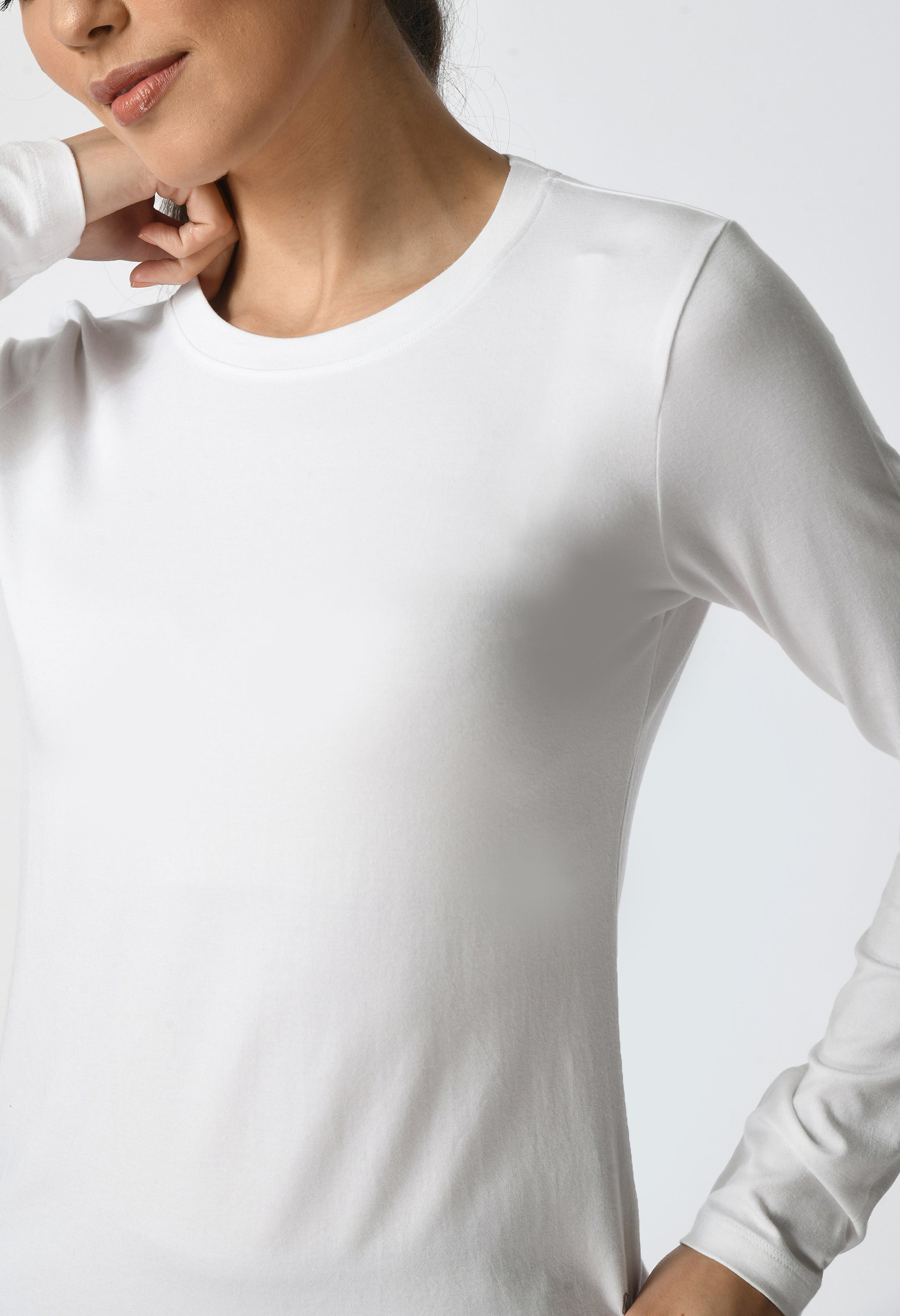 Crew Neck Long Sleeve T-Shirt  #6003