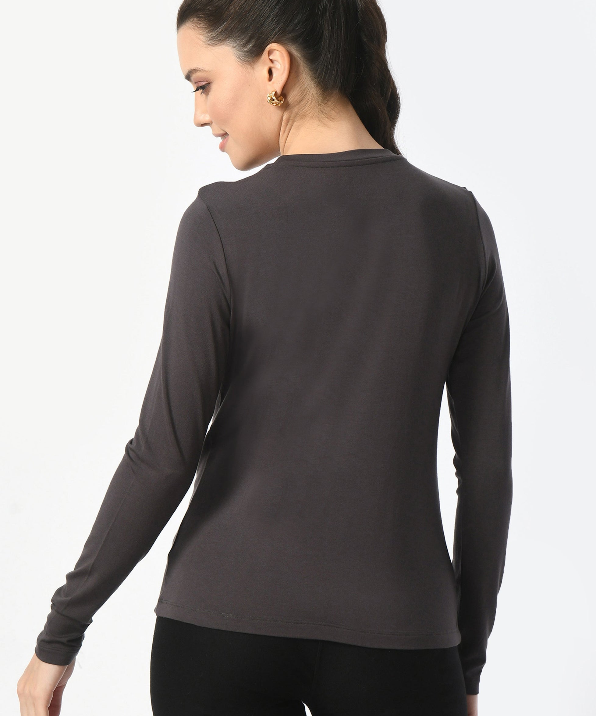 Crew Neck Long Sleeve T-Shirt  #6003