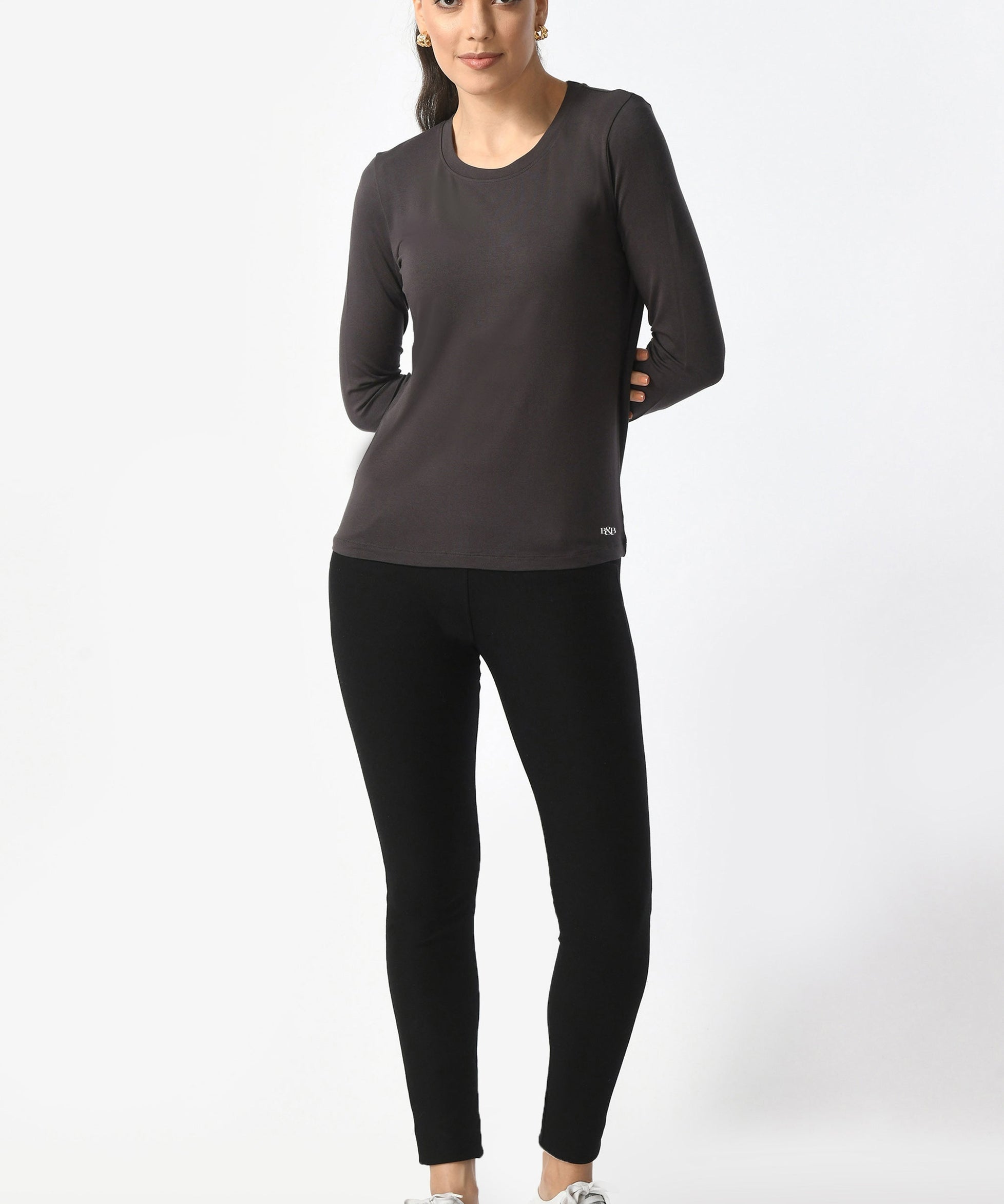 Crew Neck Long Sleeve T-Shirt  #6003