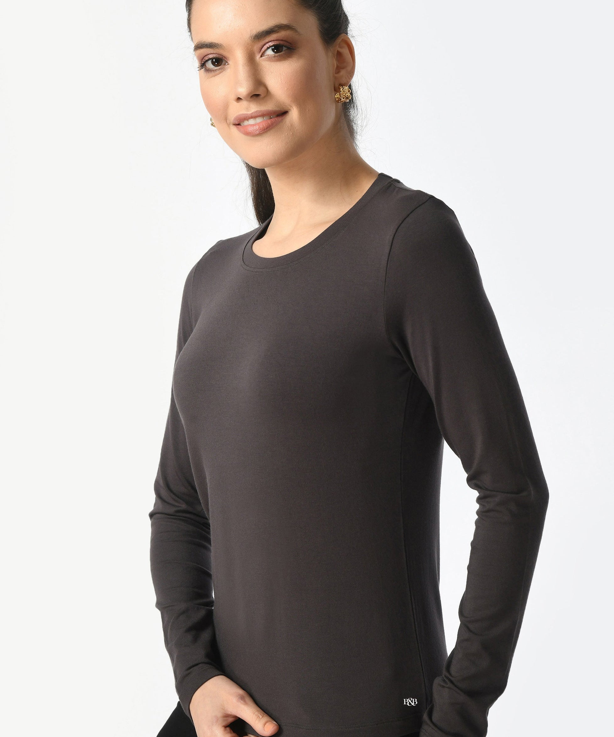 Crew Neck Long Sleeve T-Shirt  #6003