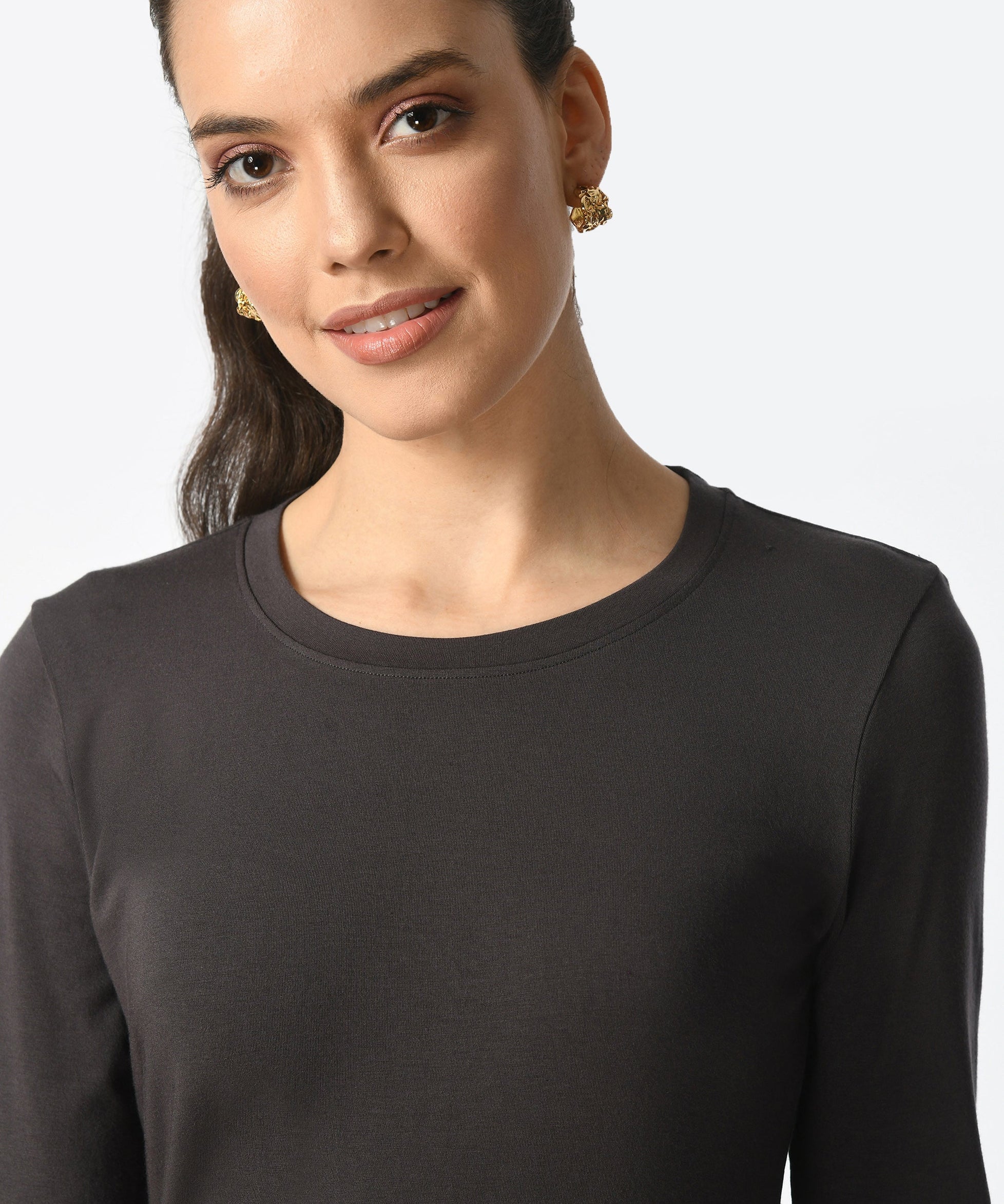Crew Neck Long Sleeve T-Shirt  #6003
