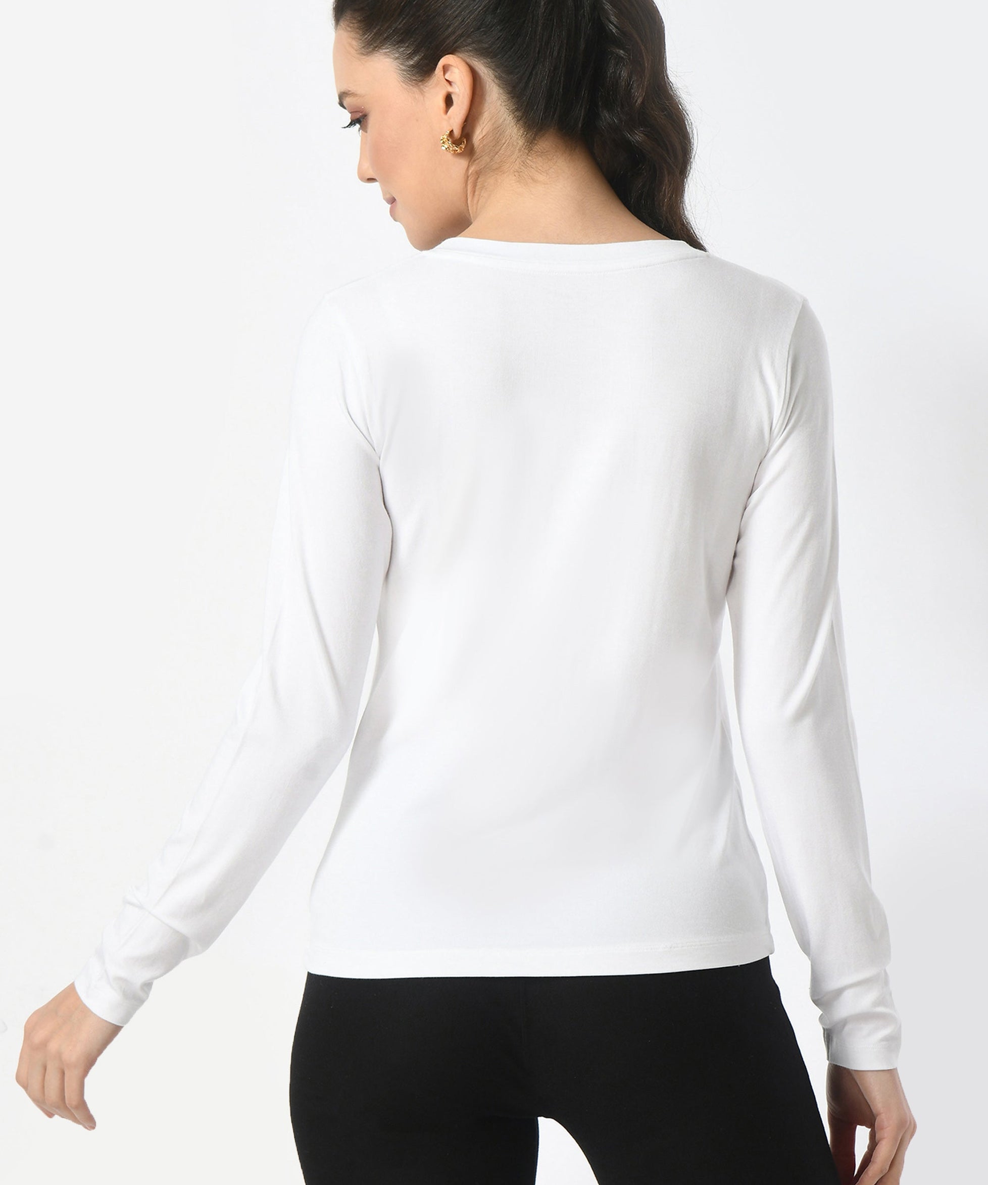 V-Neck Long Sleeve T-Shirt  #6004