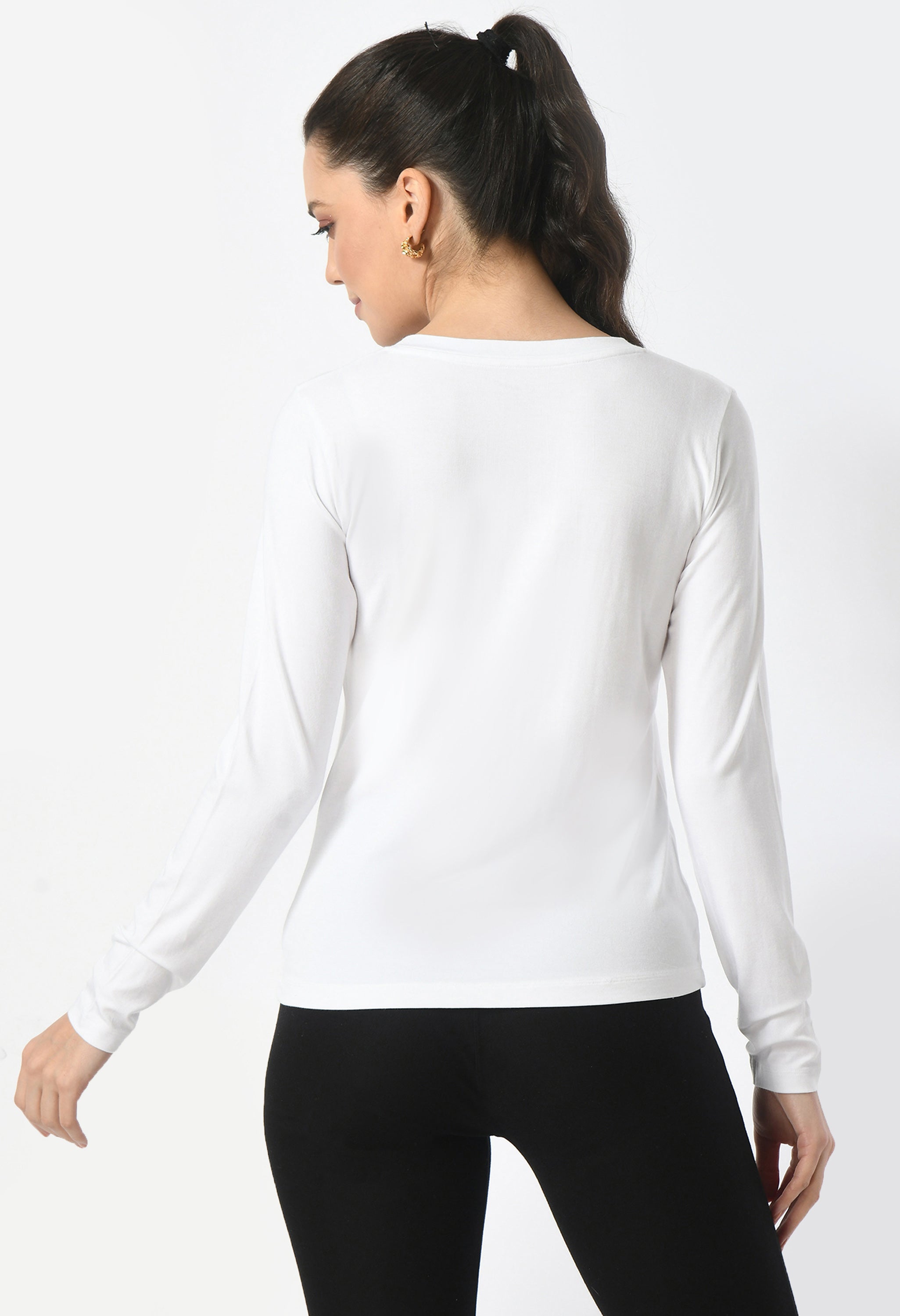 V-Neck Long Sleeve T-Shirt  #6004