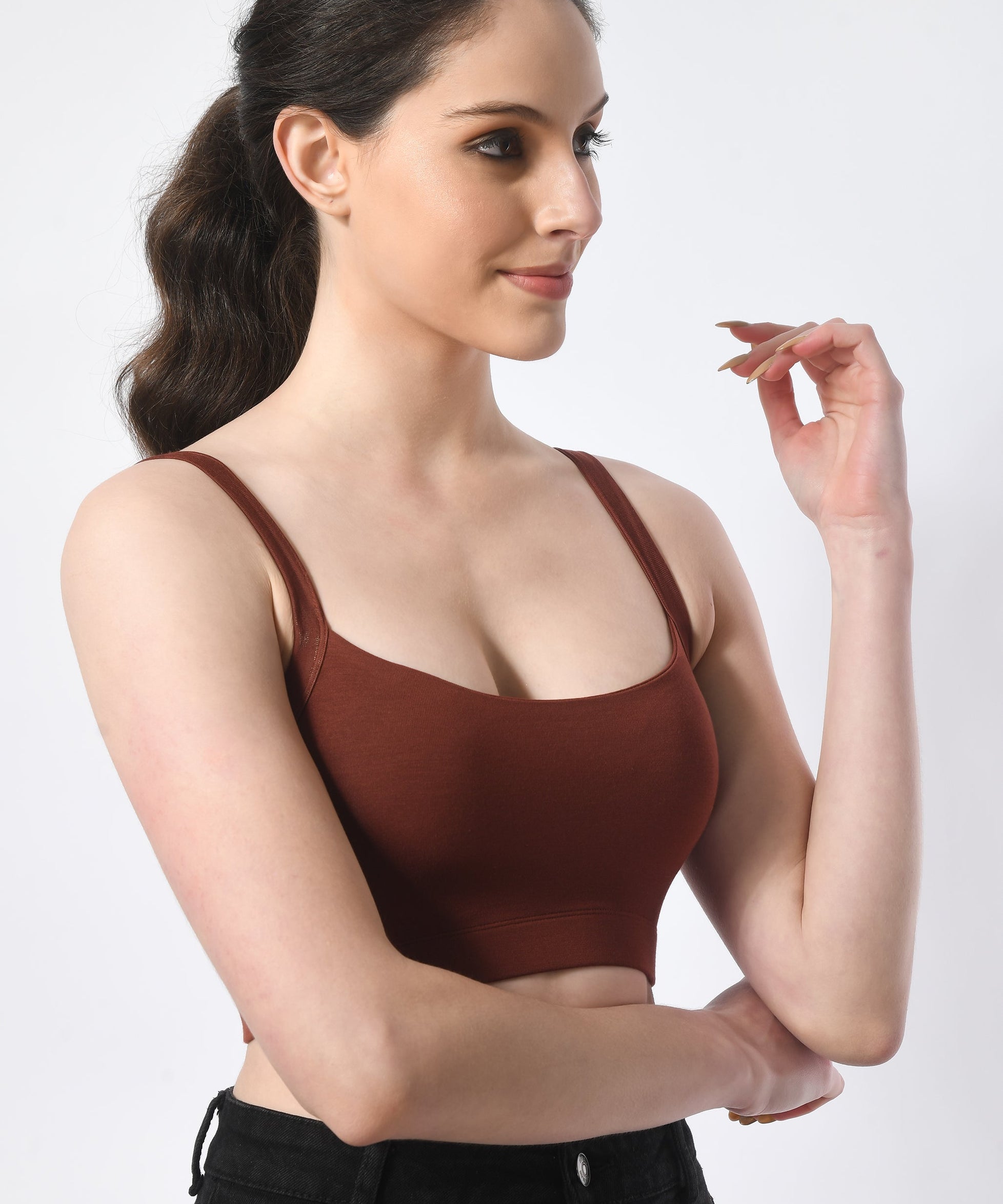 Wide Neck Bra # 8064