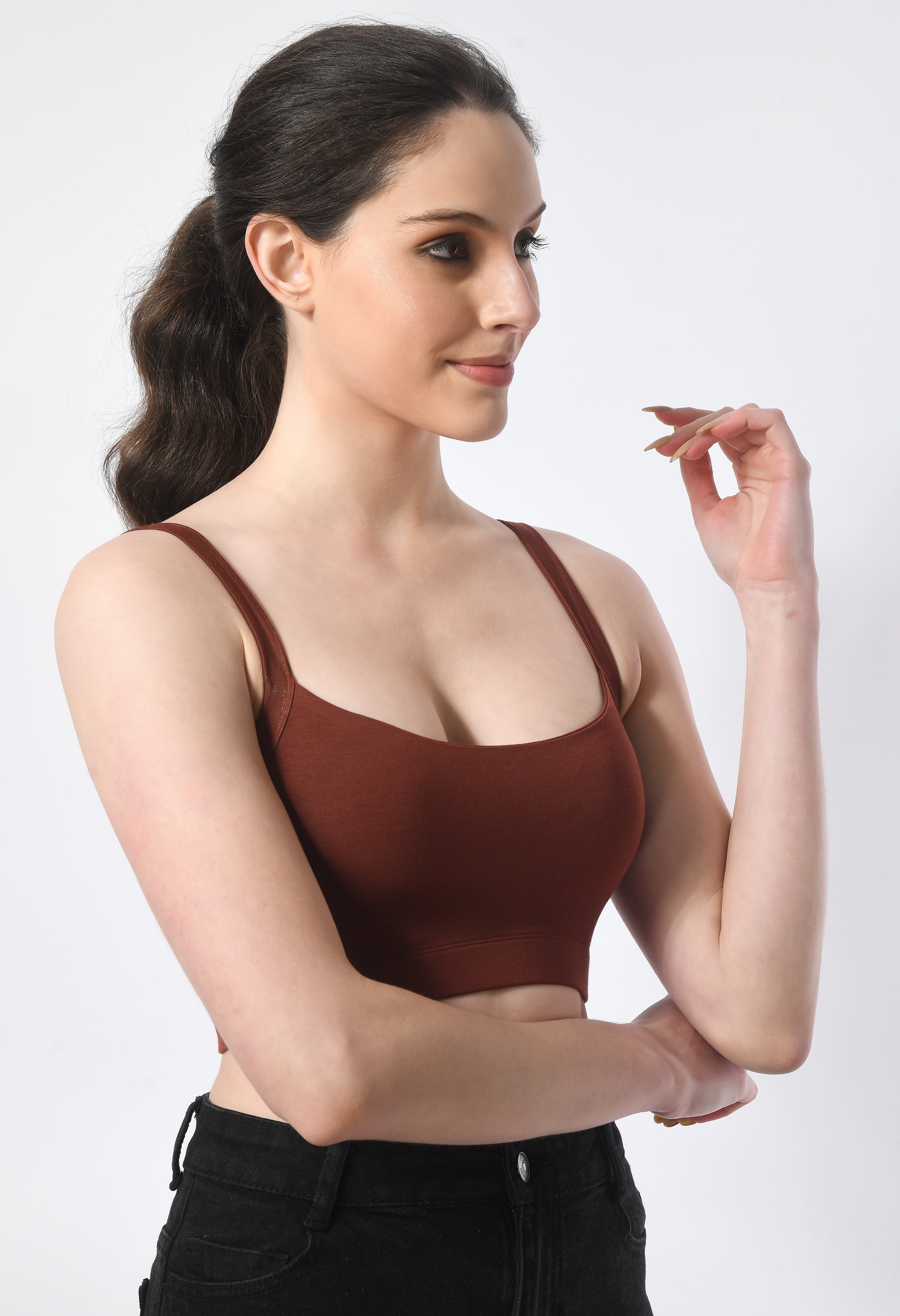 Wide Neck Bra # 8064